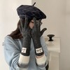 冬季【纯色女手套】保暖针织长款 触屏露指防风五指骑行 韩版潮情侣百搭  商品缩略图3