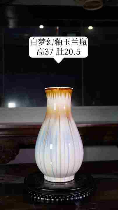 白梦幻釉玉兰瓶 商品图0