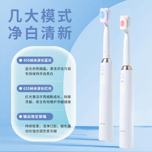 日本进口秘素成人光波软毛智能电动牙刷护龈按摩牙龈充电 商品图2