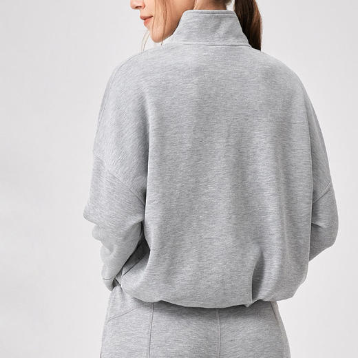 跃牌【欲动春风】系列 秋冬瑜伽服运动卫衣莫代尔宽松休闲立领上衣42553 商品图1