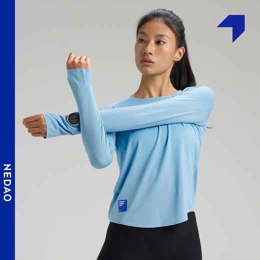 NEDAO内道爽感速干秋冬跑步马拉松越野跑女圆领训练长袖 商品图1