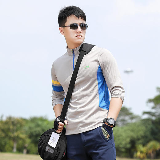 【 雅路图】男春秋冬户外立领吸湿排汗透气弹力运动登山速干衣 商品图4