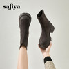 Safiya/索菲娅2024秋冬绒面拼接圆头百搭厚底英伦风瘦瘦弹力靴 SF44116235 商品缩略图9
