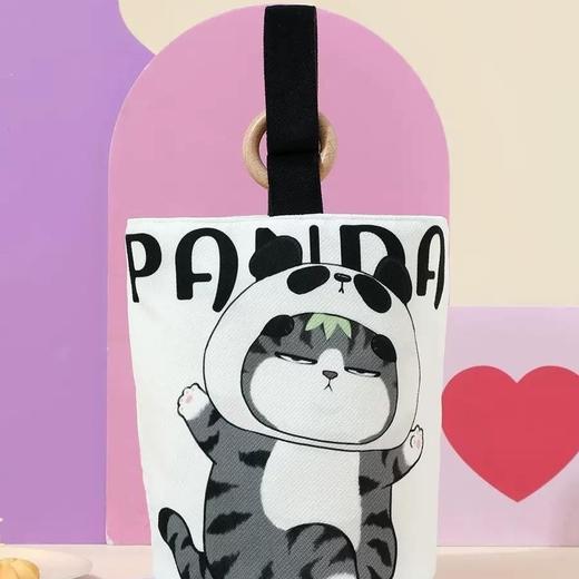 上班族便携手提袋帆布水桶包可爱水桶型手拎便当包宝妈外出手提包 商品图3