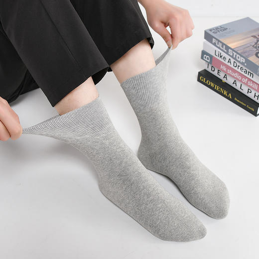 华邦老年无痕理疗袜宽松袜口无痕不勒T055加厚毛圈款 商品图4