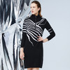 EITIE爱特爱冬季新款高级感印花显瘦高领百搭针织衫连衣裙7601310 商品缩略图9