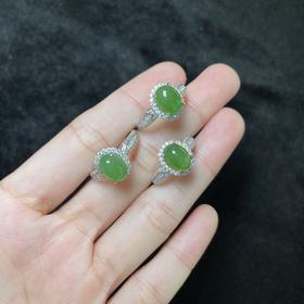 S925碧玉戒指约10*11mm/可调节