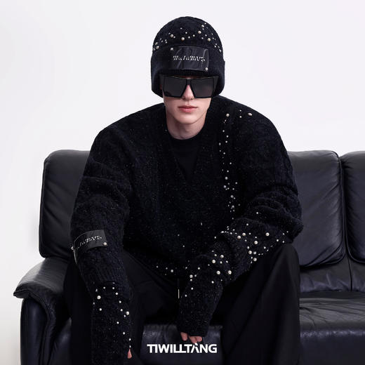 TIWLLTANG启世录"藏海生烟"珍珠毛衫帽 商品图2