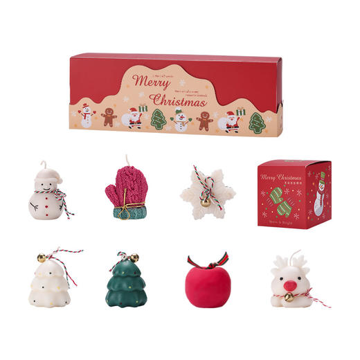 圣诞节潮玩香薰造型蜡烛摆件礼盒礼物装饰可爱雪人麋鹿雪花 商品图4