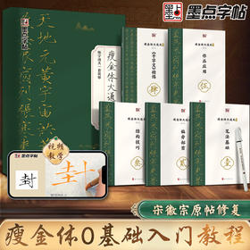 墨点字帖 瘦金体大通关毛笔字帖 零基础初学者入门套装宋徽宗千字文字帖临摹软笔字帖