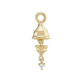 订购6周到｜Métier-LUCKY LANTERN PLAQUES 5-钻石 吊坠（可与同系列hoop耳环组合佩戴）［英国设计师］