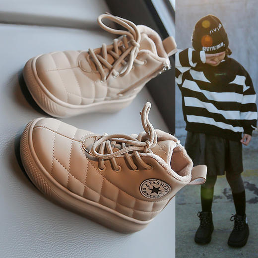 严选新款雪地靴男童女童棉靴加绒款棉靴软底面包鞋儿童雪地靴2024款 商品图1