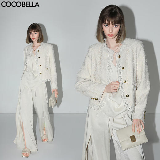 COCOBELLA重工水溶蕾丝花边外套女奢感通勤小香风西装SC0001 商品图1