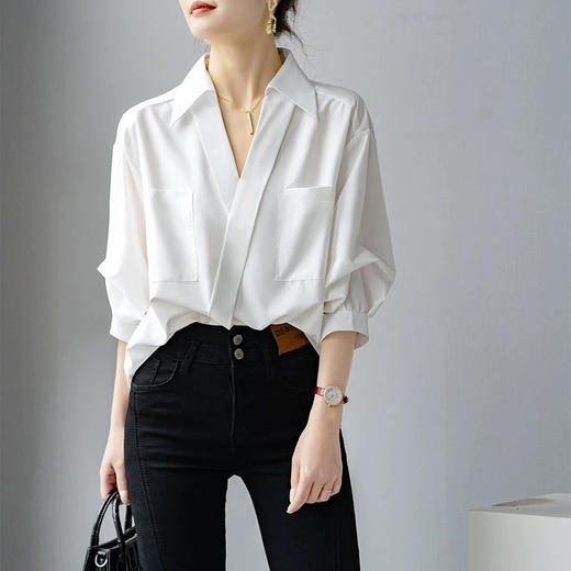 Avann设计感口袋衬衫19045 商品图0