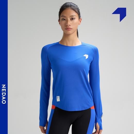 NEDAO内道爽感速干秋冬跑步马拉松越野跑女圆领训练长袖 商品图0