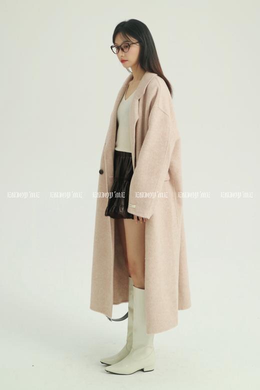 【门店同款】ENJOY冬季柔韧与共双排扣长款大衣 159495498 商品图13