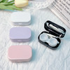 简约带镜子隐形眼镜盒便携迷你美瞳双联盒护理盒伴侣盒双联盒6678 商品缩略图3