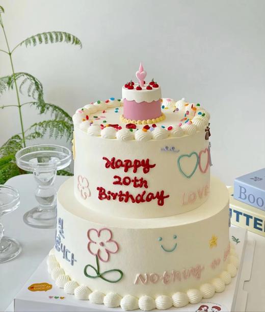 【三款】公主女孩蛋糕（部分装饰选用接近，文字数字可加可换） 商品图0