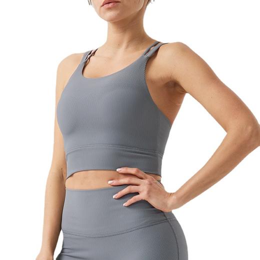 跃牌【Hingdo星道】系列 环保中长健身背心交叉肩带高领运动上衣美背JK2511B04-1 商品图4