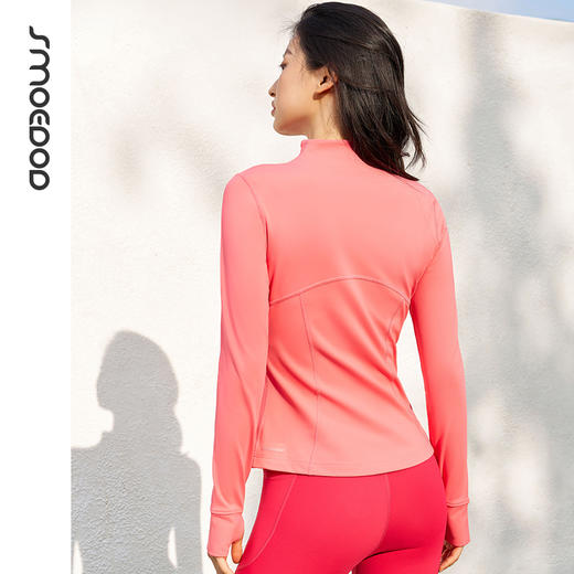 SMOEDOD/水沐伊朵瑜伽修身显瘦外套长袖加绒户外保暖轻盈50108 商品图4