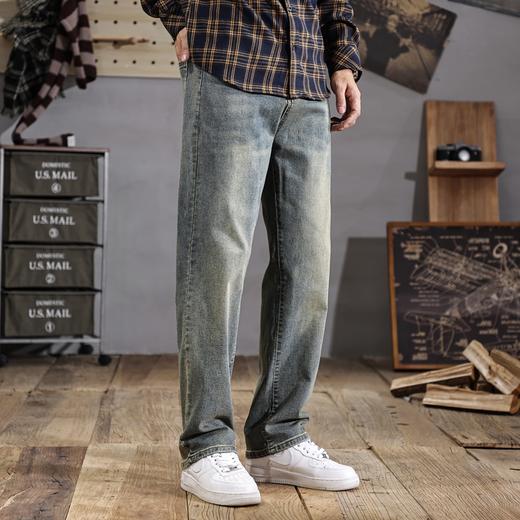 【新款DDJ】大依优型大码潮款直筒牛仔裤长裤男舒适休闲简约百搭加肥加大男装 商品图0