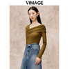 VIMAGE纬漫纪冬季新款时尚显瘦小众设计百搭收腰100%绵羊毛上衣V2213829 商品缩略图2