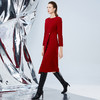 EITIE爱特爱冬季新款腰部精致装饰时尚优雅连衣裙7607303 商品缩略图6