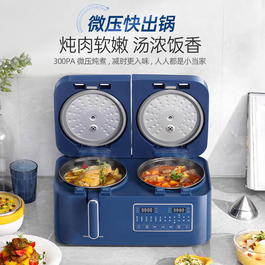 【摩飞 双胆电饭锅MR8501】家用多功能2l+2l，双胆双控二合一，澎湃沥煮低糖更健康，私享+欢聚皆宜 商品图0