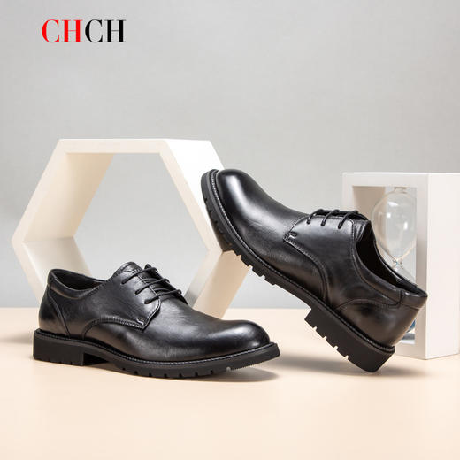 CHCH/祈祈秋冬新款真皮男士商务皮鞋平衡鞋CM1A6221 商品图1