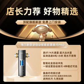 海尔（Haier）【顶配新款】前置过滤器前十名智能全自动清洗可视化双网反冲洗升级8T大通量过滤器 【全屋净水器】HQZ60-HFAZ26银河Pro