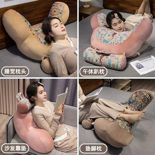 床头靠垫复古风软包护腰靠枕大靠背沙发抱枕床上看书枕宿舍学生夏 商品图1