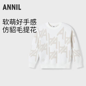 男童仿貂毛提花圆领毛衣冬季新款安奈儿童装实体店同款AB444606