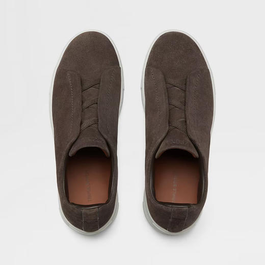 ZEGNA 杰尼亚 男士绒面革 Triple Stitch™ 休闲运动鞋 棕色 LHSOY S4667Z PUT 商品图1