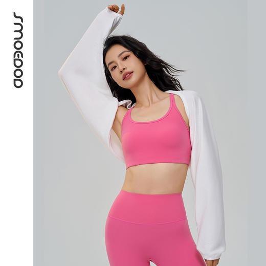 SMOEDOD/水沐伊朵罗纹长袖瑜伽披肩抗皱弹力慵懒肌理感休闲50176 商品图2