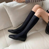 【顺丰包邮】75636 洛诗琳中筒瘦瘦靴秋冬高级感平底长靴8085 商品缩略图0