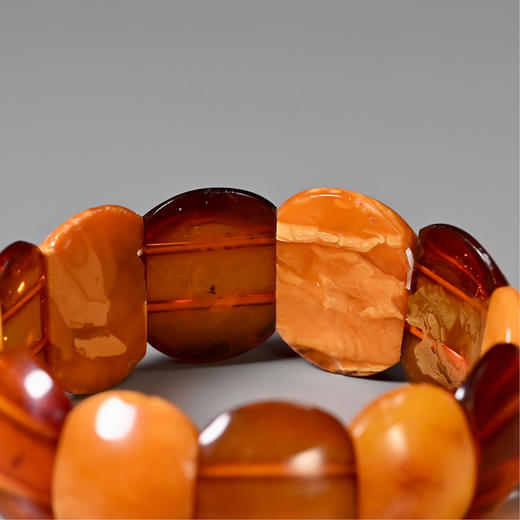 欧洲古董琥珀蜜蜡宽手镯 商品图6