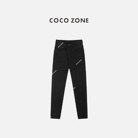 COCO ZONE 时尚休闲显瘦小脚裤简约百搭牛仔裤CC1D2378