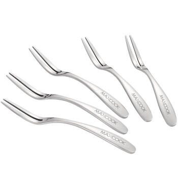 美厨（maxcook）304不锈钢水果叉 甜品叉月饼叉5件套 MCGC795 /厨具 /餐具 /刀/叉/勺 商品图2
