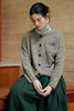 绽放旅行女装548朵/秋季真丝羊绒混纺夹花花纱短款开襟针织杉外套 商品缩略图5