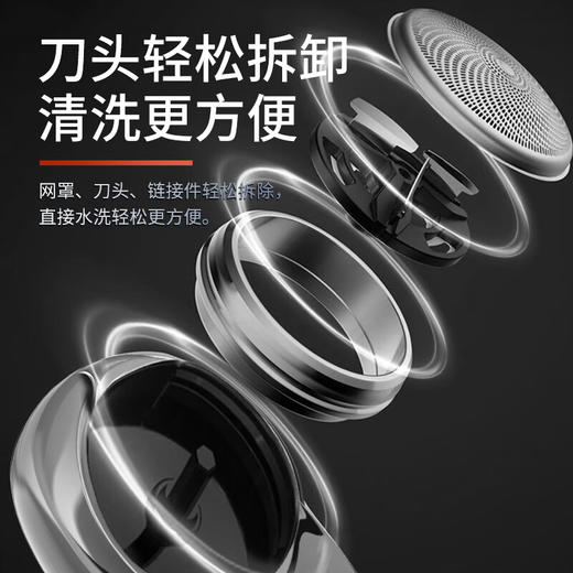 超人便携款旅行迷你大功率全身水洗TypeC快充电动剃须刀干湿双剃HS157 商品图1