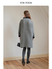 ForPoem 现货 24/FW原创设计中长款宽松廓形人字纹羊毛拼色系带大衣 商品缩略图4