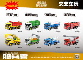 【玩具车】1:16盒装会讲故事的惯性工程车（多款式到店自选）
