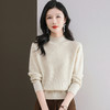 CC-101-F939秋冬新款毛衣半高领100纯羊毛衫女宽松显瘦内搭针织衫时尚打底衫 商品缩略图1
