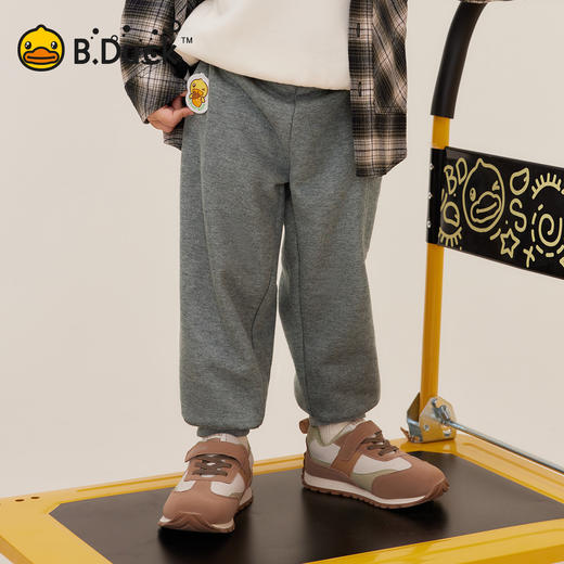 B.Duck小黄鸭童装宽松休闲长裤冬季男童保暖束脚裤90-130 BF5563905 商品图4