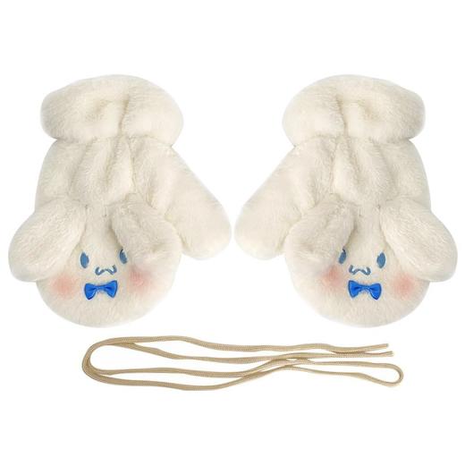 冬季【毛绒手套】可爱女韩系连指手套 加厚发热卡通学生冬天保暖手套骑行  商品图2