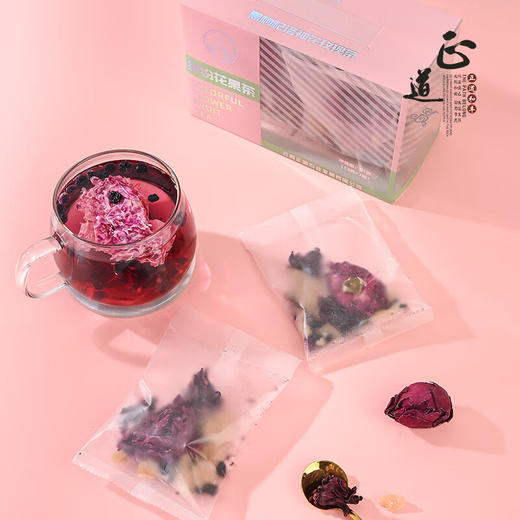 繁花盛景ZDF-032 黑枸杞洛神花玫瑰茶 商品图5