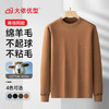 【舒适】【加绒半高领】【新款DDS】大依优型大码男装羊毛衫绵羊毛针织衫打底线衣套头纯色上衣男士胖子 商品缩略图0