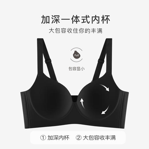 【大胸提拉防垂】全包显瘦无痕薄杯内衣女调整型收副乳软钢圈文胸陌上海棠 商品图4