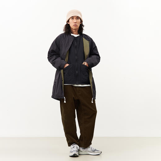 吃茶去chichaqu24秋冬立领中长风衣斜襟外套M51棉服复古全棉 商品图2