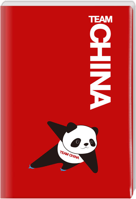 TEAM CHINA熊猫运动造型可收纳环保笔记本A5—短道速滑 商品图0